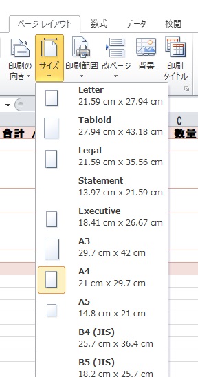 印刷サイズ